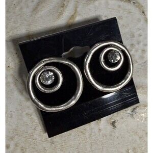 Chanour Pewter Crystal Earrings